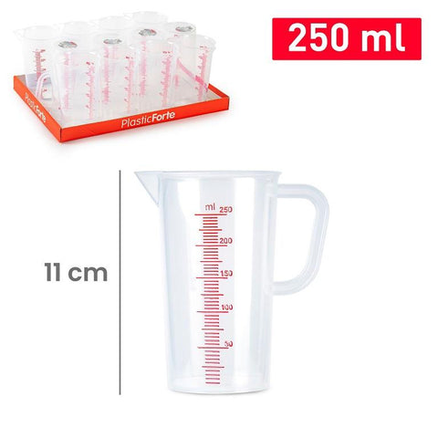 Jarra Medidora 250ml Transparente PlasticForte
