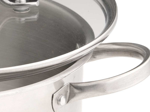 Cacerola Inducción Tapa Cristal 24cm
