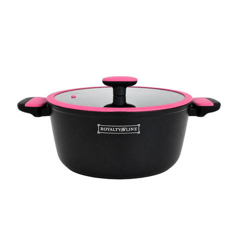 Olla 24cm 4,1L Revestimiento Pìedra Royalty Line Nova Pink