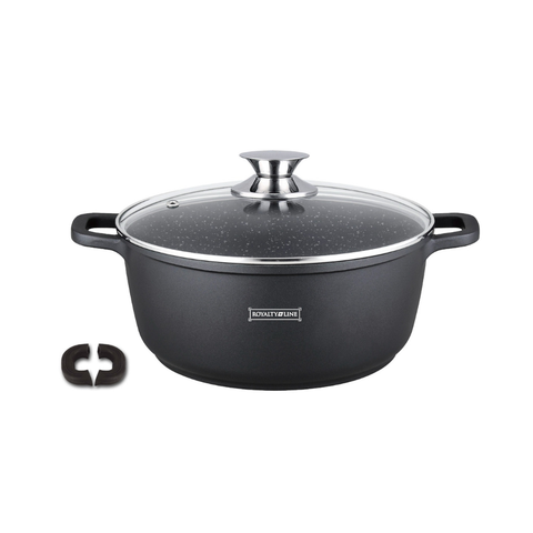 Cacerola Aluminio 32cm Revestimiento Piedra Asas Extraíbles Royalty Line