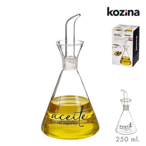 Aceitera de Cristal Antigoteo 250ml Vintage ''Calidad Superior''