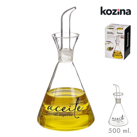 Aceitera de Cristal Antigoteo 500ml Vintage ''Calidad Superior''