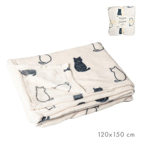 Manta Polar 120x150cm Many Cats