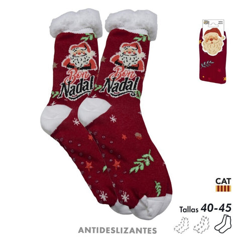 Calcetines Man Talla 40-45 Antideslizantes Bon Nadal Sherpa Catalán