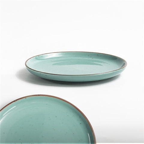 Plato Postre de Porcelana Makoto 20cm Celeste