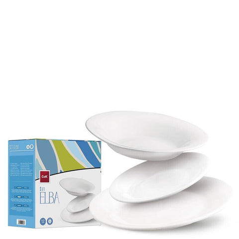 Vajilla 12 Piezas Elba Vidrio Opal