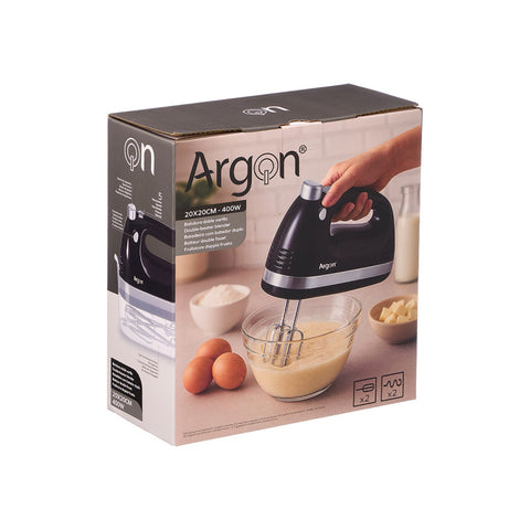 Batidora Doble Varilla 400W Negro Argón