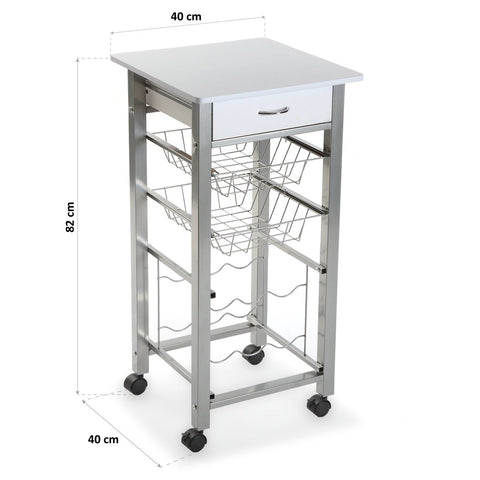 Carro de Cocina Blanco 40cm Versa