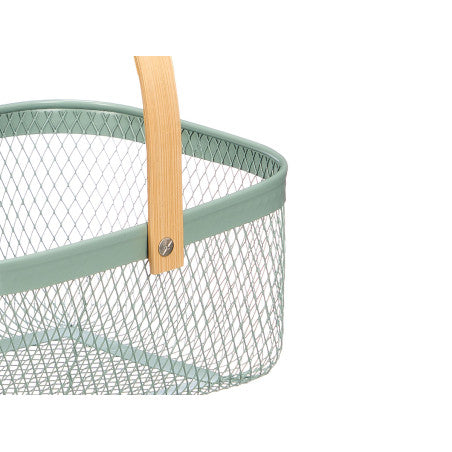 Cistella Rectangular Verda Nansa Bambú