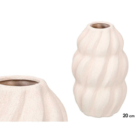 Jarrón Sahara Espiral Blanco 20cm