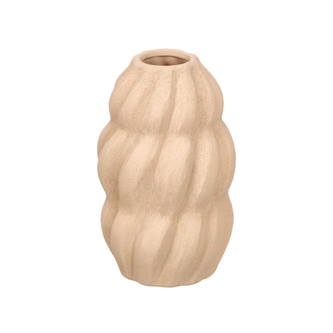 Jarrón Sahara Espiral Tierra 20cm