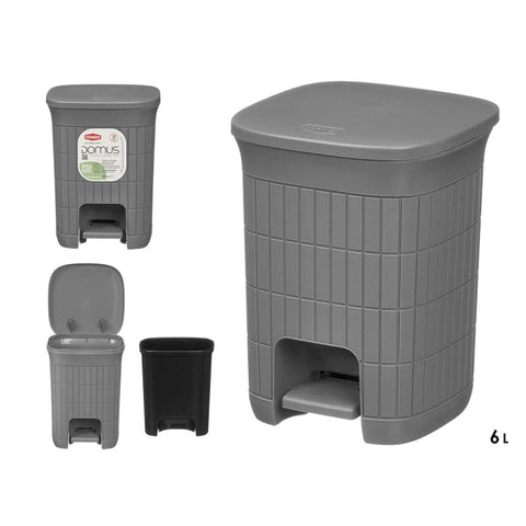 Papelera Domus Pequeña Gris Azulado 6L
