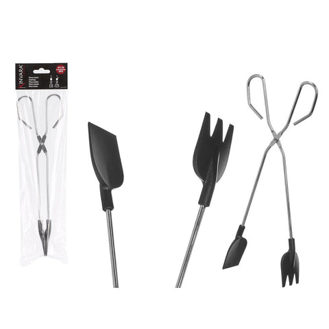 Pinzas Cocina Acero Negra
