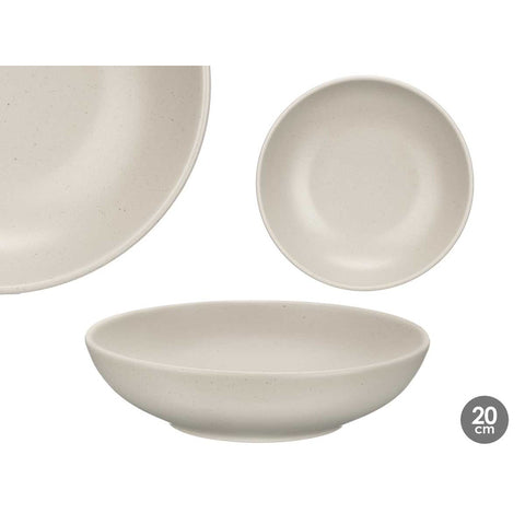 Plato Hondo 20cm Moteado Gris Claro