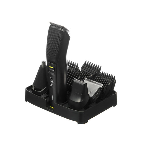 Set Cortapelo 12 Accesorios Soporte Negra 600MAH USB Tipo C Argón