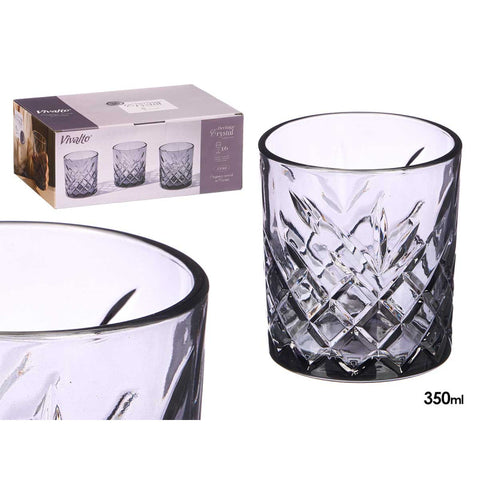 Set 6 Vasos Troquelados 350ml Humo