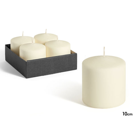 Vela Taco Crema Ancha 10cm