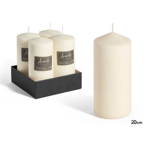 Vela Taco Crema Ancha 20cm