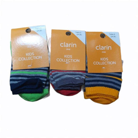 Caja 18 Pares de Calcetines Infantiles 3 Modelos 6 Tallas (2-4-6-8-10-12)