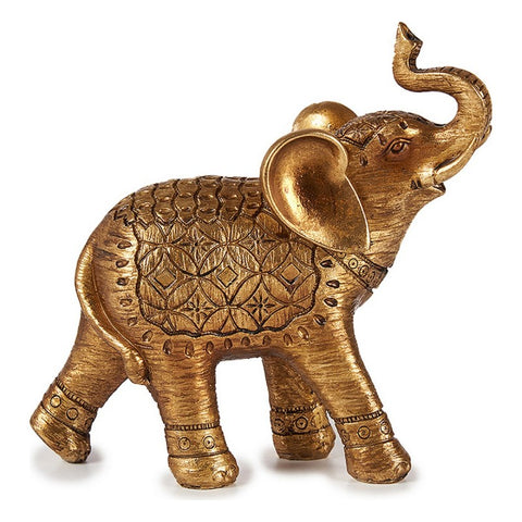 Elefante de Resina Mediano Dorado