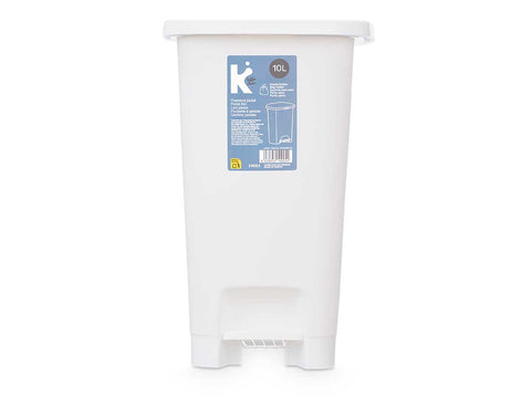 Papelera 10 Litros Pedal Blanca