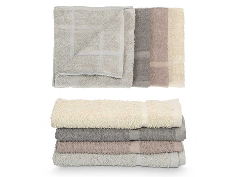 Set 5 Paños de Cocina 50x50cm Algodón 400g Gris