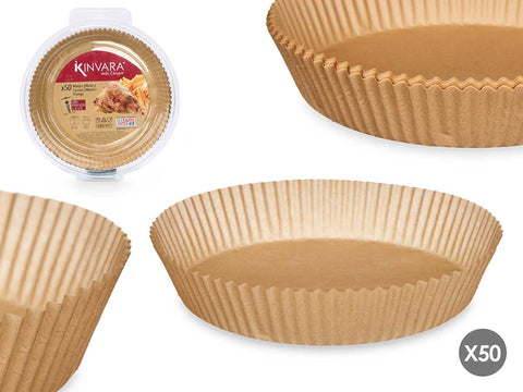 Set 50 Piezas Moldes Papel Redondos Grandes Freidora Aire