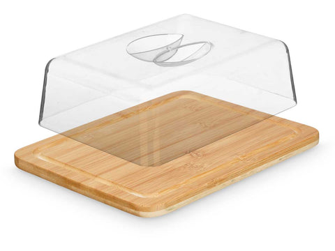 Quesera Rectangular Bambú 20x26x7,3cm