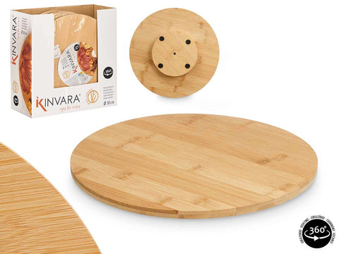 Tabla Redonda Giratoria 30cm Bambú 360º