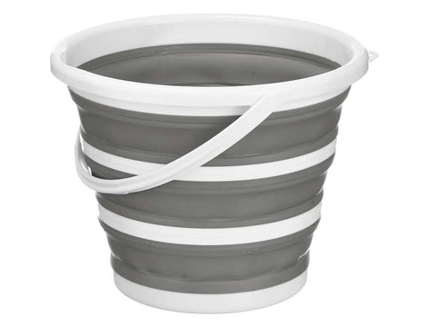 Cubo Plegable Blanco Gris 10 Litros