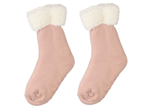 Calcetines Sherpa Adulto Rosa Claro