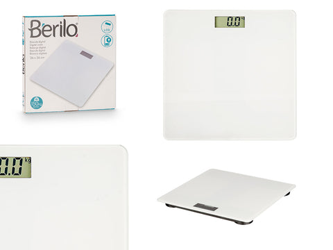 Bascula de Baño Digital Blanca 150kg Berilo