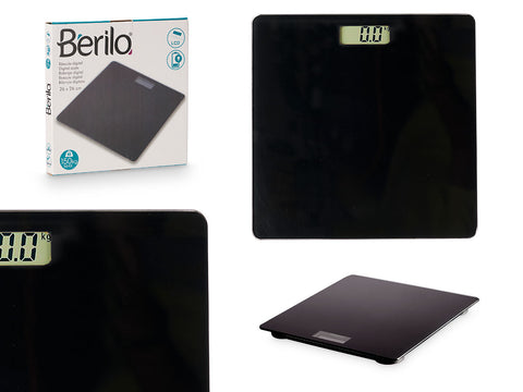 Bascula de Baño Digital Negra 150kg Berilo