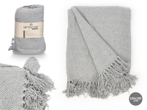 Multiusos Pompon Gris 180x220cm