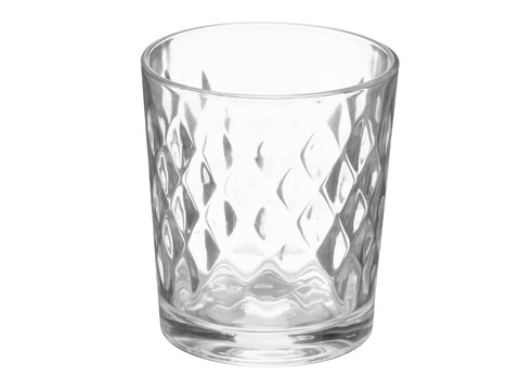 Set 4 Vasos Vidrio Diamante 360ml
