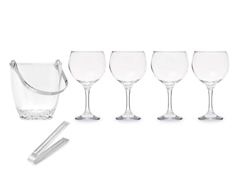 Set Cubitera y 4 Copas Gin Tonic
