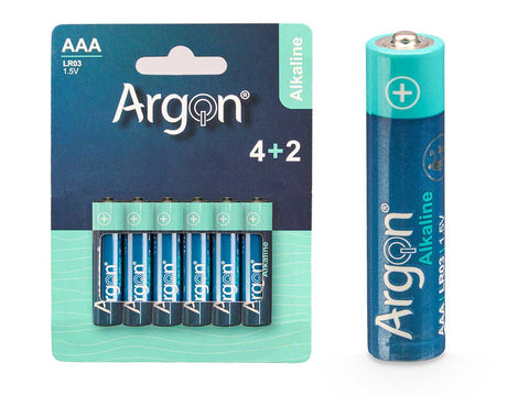 Pack 6 Pilas Alkalina Argón lr03 AAA