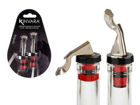 Set 2 Cierrabotellas Metal Silicona