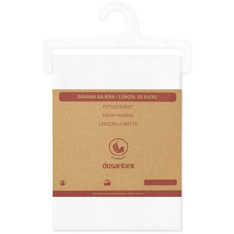 Sábana Bajera cama 90cm Microfibra Lisa Blanca Dosantex