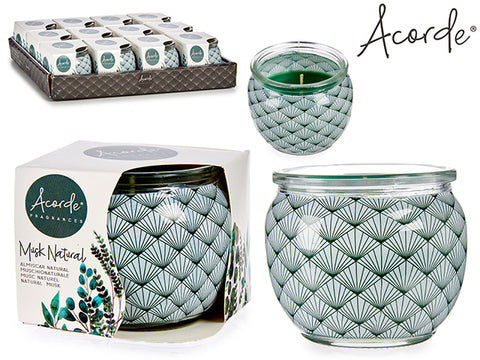 Vela perfumada Tarro Cristal Musgo 20h