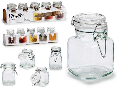 Set 5 Tarros Cierre Hermético 90ml