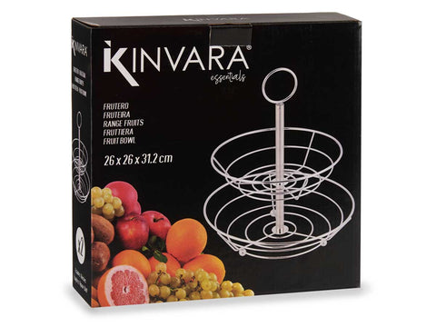 Frutero Doble de Cocina Metal Cromado