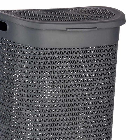 Cesto de Ropa c/tapa 60L Antracita