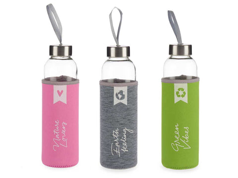 Botella Neopreno Cristal 500ml surtido 3 colores