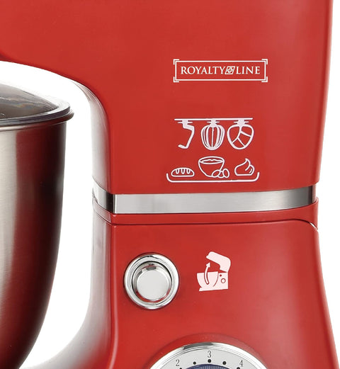 Robot pétrisseur multifonction rouge 6 litres 1600 W Royalty Line