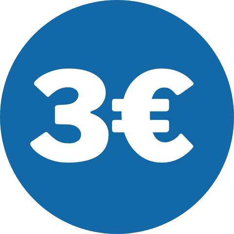 Etiquetas 3€ 400uds