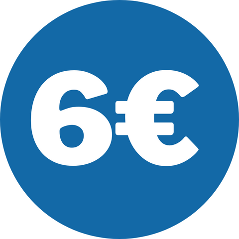 Etiquetas 6€ 400uds