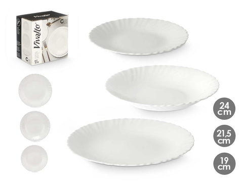 Vajilla 18 Piezas Redonda Clásica Opal