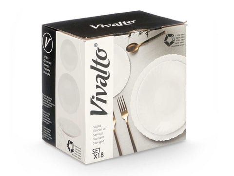Vajilla 18 Piezas Redonda Clásica Opal