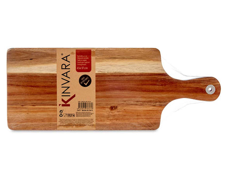 Tabla de Cortar Madera con Borde Negro 45cm